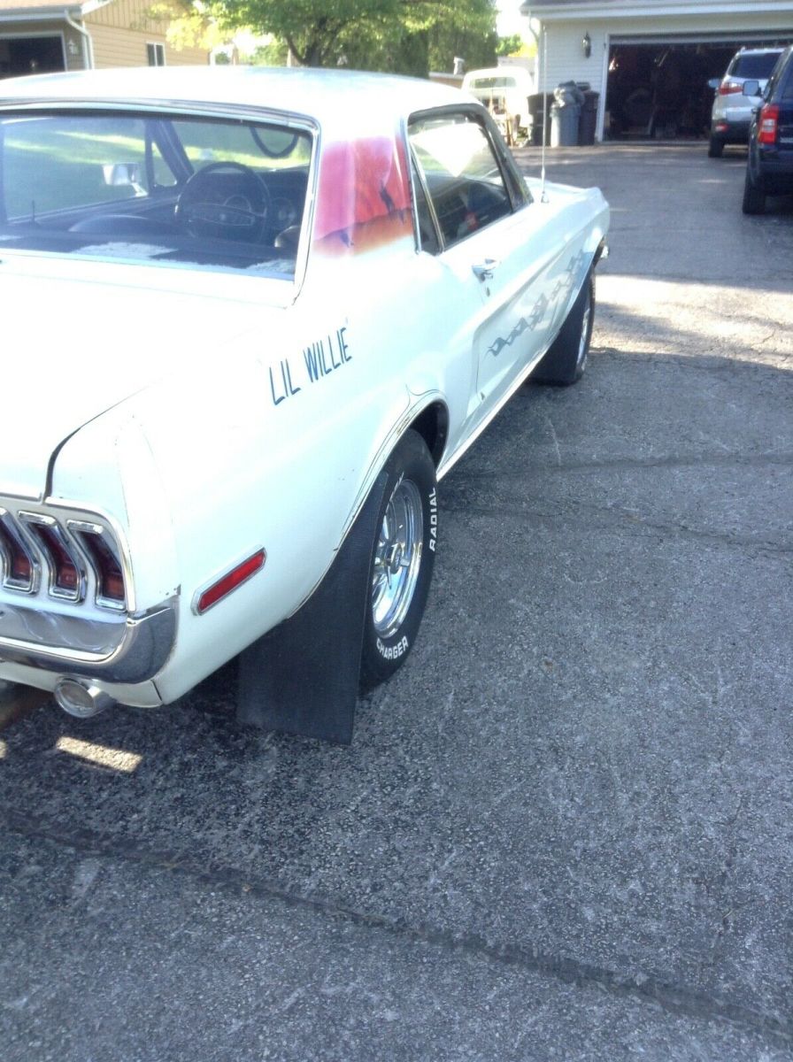 1968 White Ford Mustang Coupe