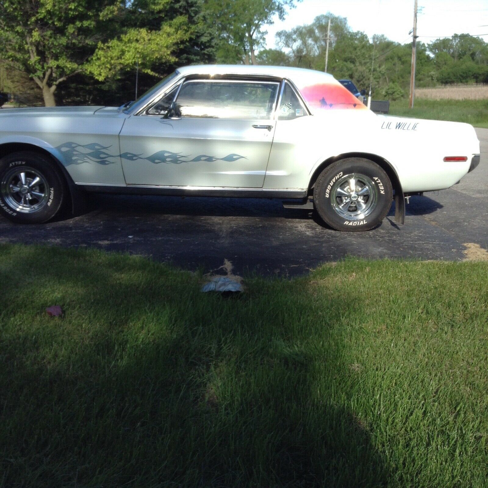 1968 White Ford Mustang Coupe