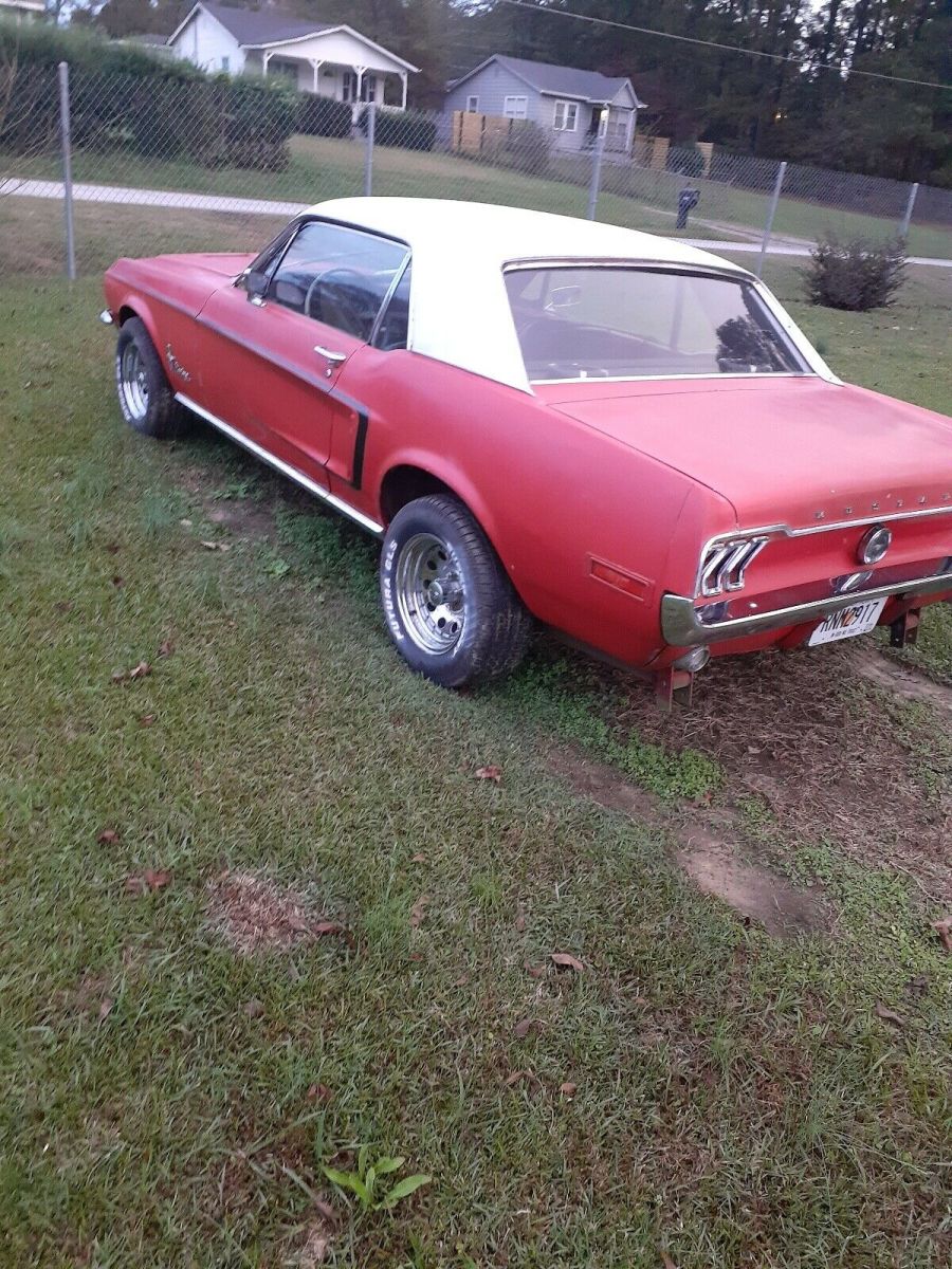1968 Red Ford Mustang Sedan