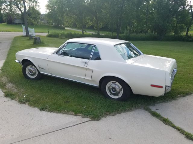 1968 White Ford Mustang Coupe
