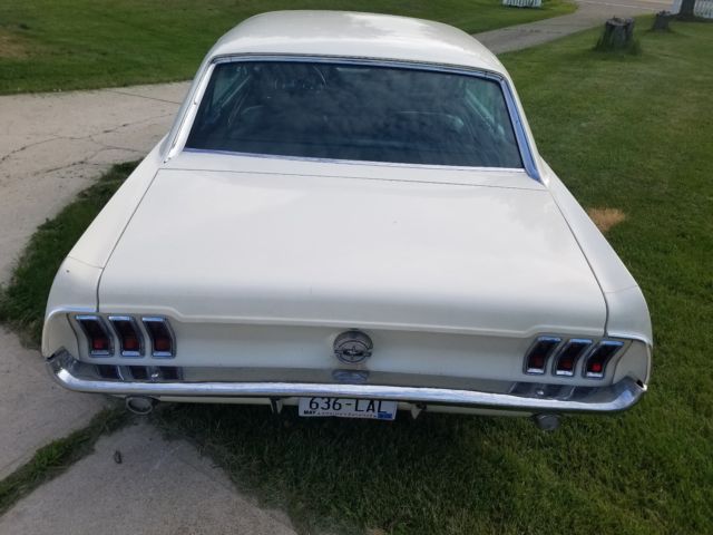 1968 White Ford Mustang Coupe
