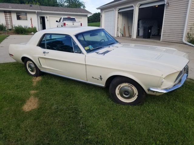 1968 White Ford Mustang Coupe