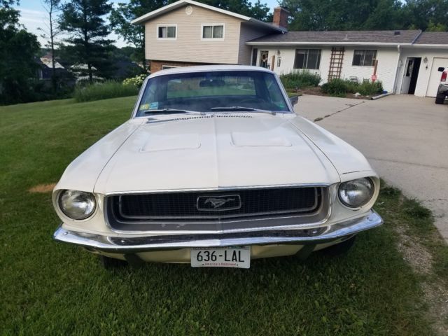 1968 White Ford Mustang Coupe