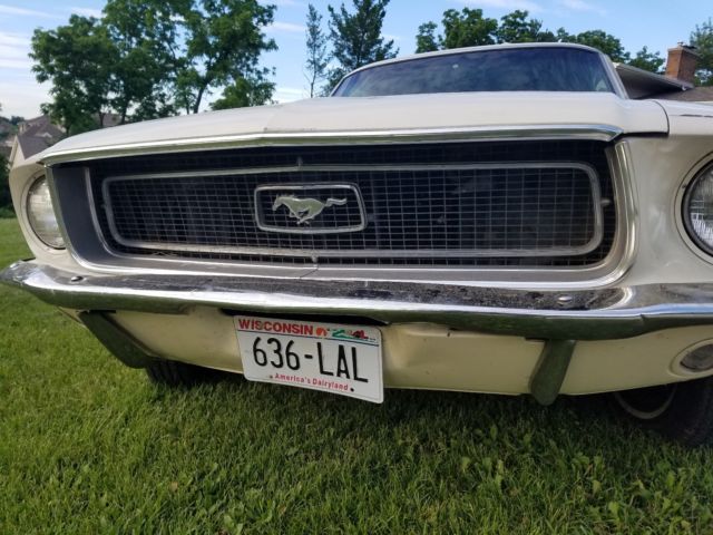 1968 White Ford Mustang Coupe
