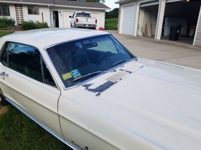 1968 White Ford Mustang Coupe