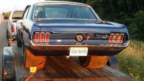1968 Blue Ford Mustang