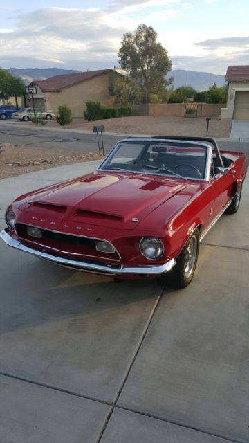 1968 Red Ford Mustang Convertible