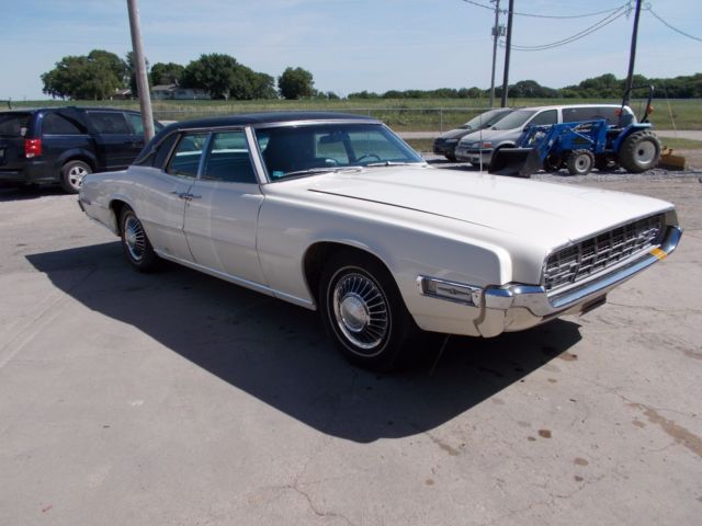 1968 White Ford Thunderbird 4 Door