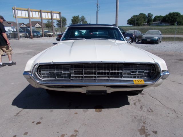 1968 White Ford Thunderbird 4 Door