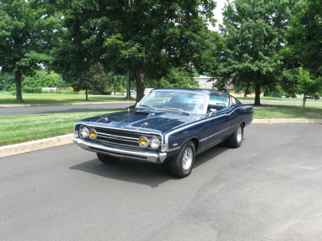 1968 Blue Ford Torino Fastback