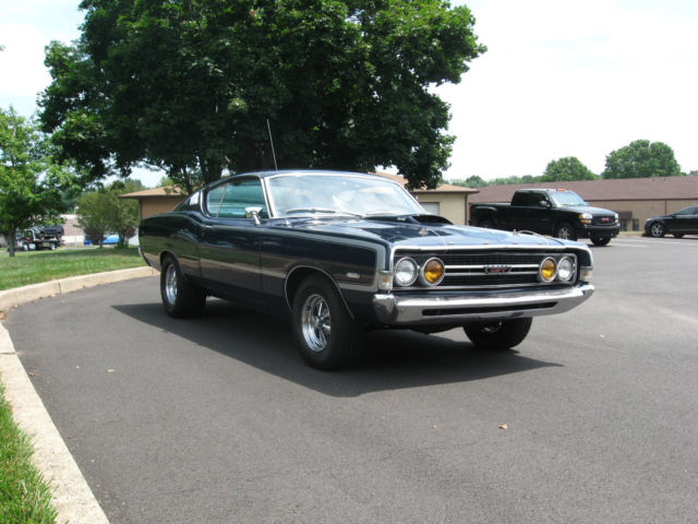 1968 Blue Ford Torino Fastback