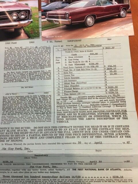 1968 Burgundy Ford Torino Sedan