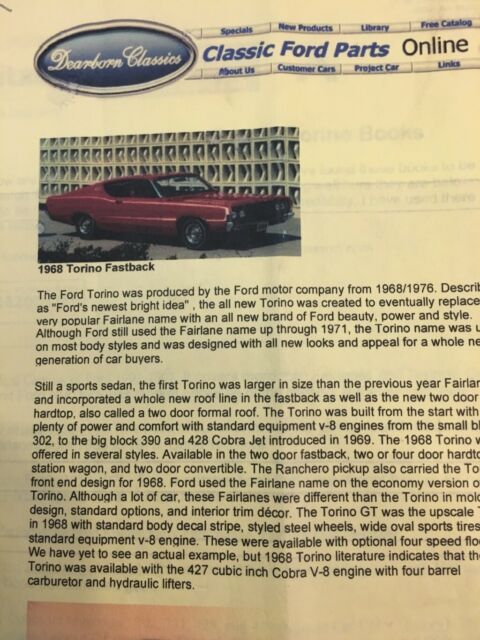 1968 Burgundy Ford Torino Sedan