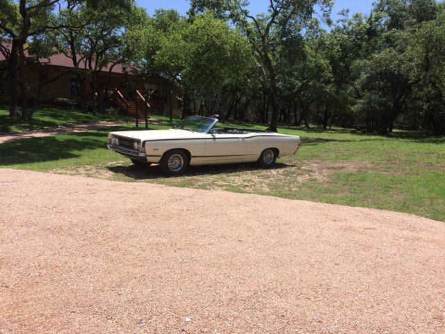 1968 White Ford Torino Convertible