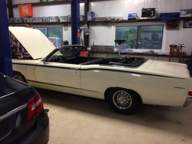 1968 White Ford Torino Convertible