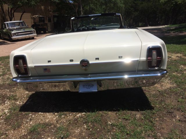 1968 White Ford Torino Convertible