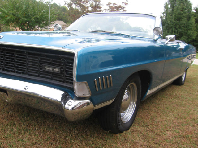 1968 Blue Ford Galaxie Convertible