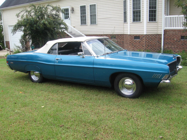 1968 Blue Ford Galaxie Convertible