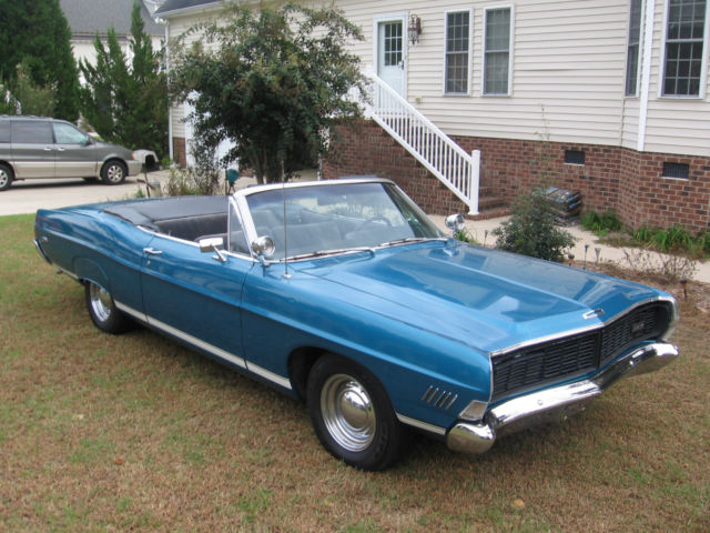 1968 Blue Ford Galaxie Convertible