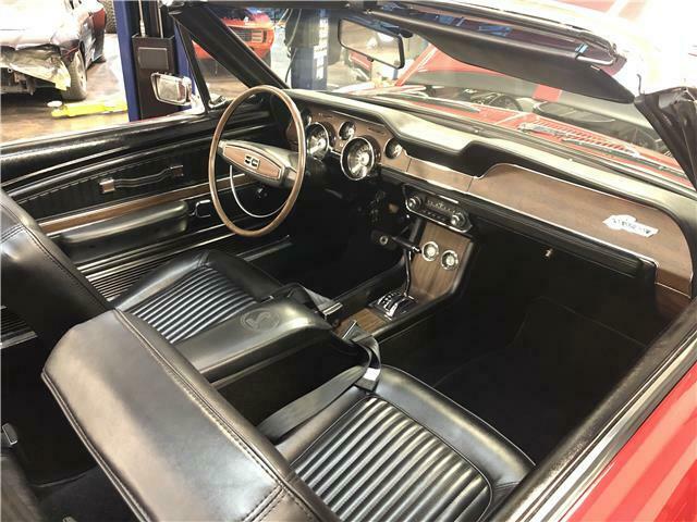 1968 Red Ford Mustang convertible