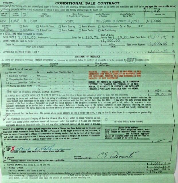 1968 Gold Chevrolet Other Pickups Standard Cab Pickup