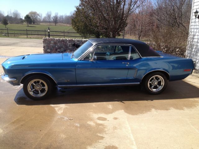 1968 Blue Ford Mustang Coupe