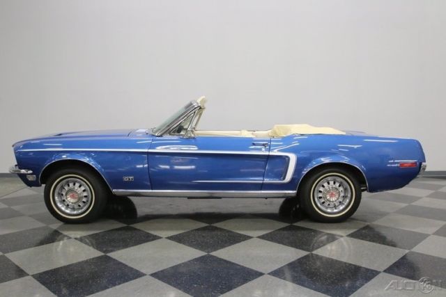 1968 Blue Ford Mustang
