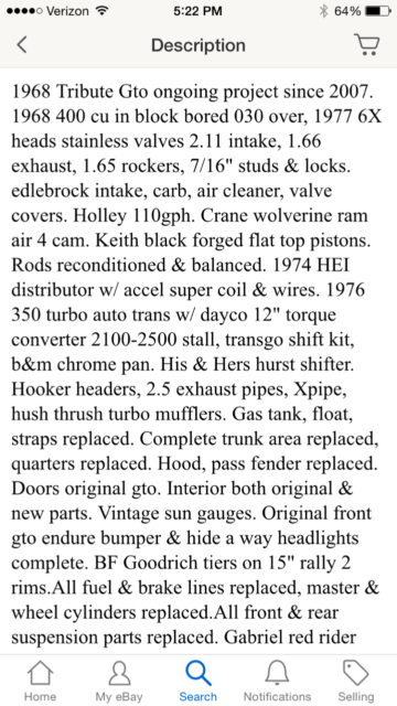 1968 Black Pontiac GTO Coupe