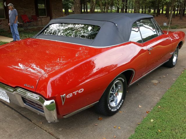 1968 Red Pontiac GTO Convertible