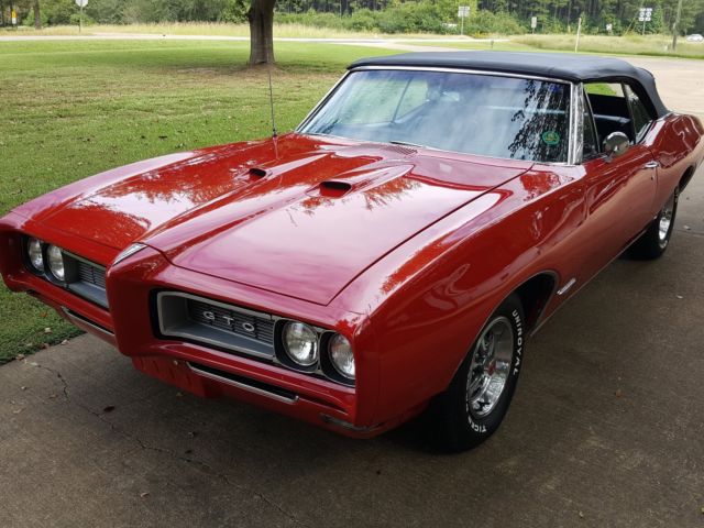 1968 Red Pontiac GTO Convertible