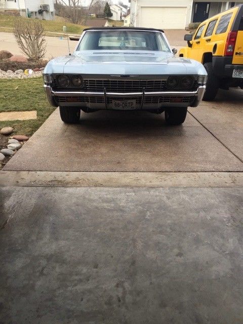 1968 Blue Chevrolet Impala Convertible