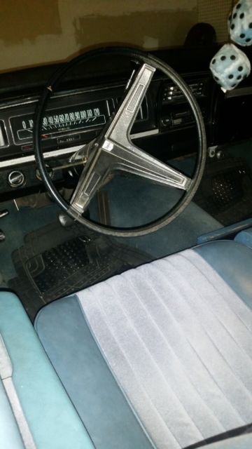 1968 Blue Chevrolet Impala Convertible