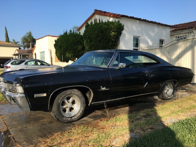 1968 Black Chevrolet Impala Fastback