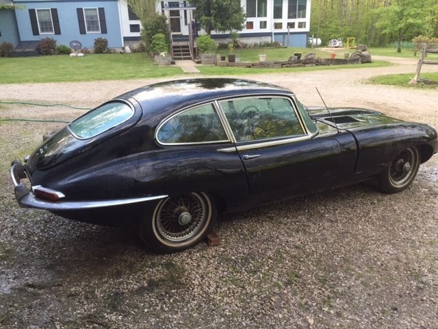 1968 Black Jaguar E-Type 2 door coupe