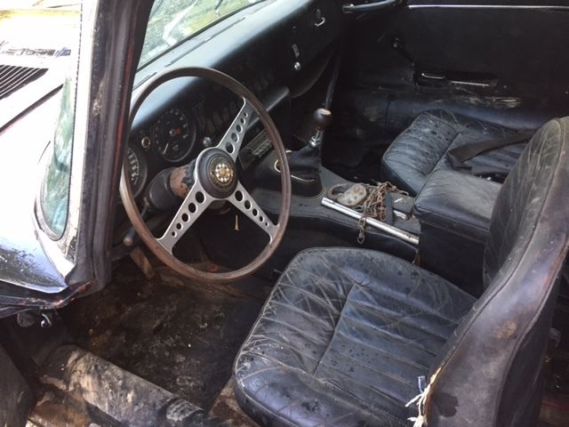 1968 Black Jaguar E-Type 2 door coupe