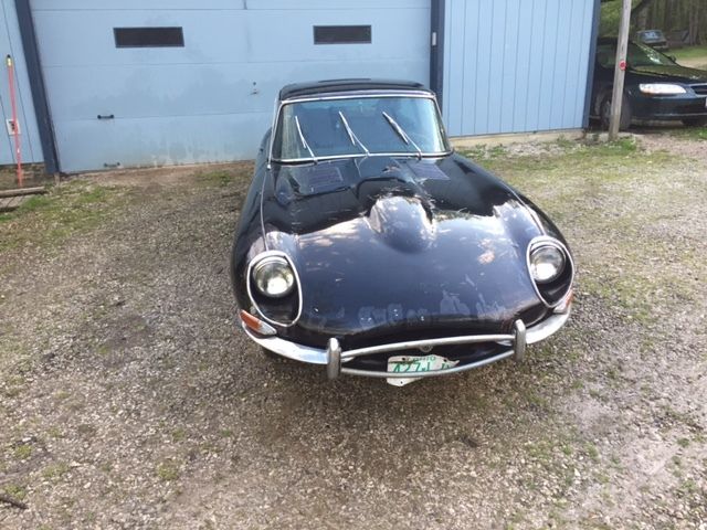 1968 Black Jaguar E-Type 2 door coupe