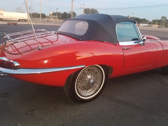 1968 Red Jaguar E-Type Convertible