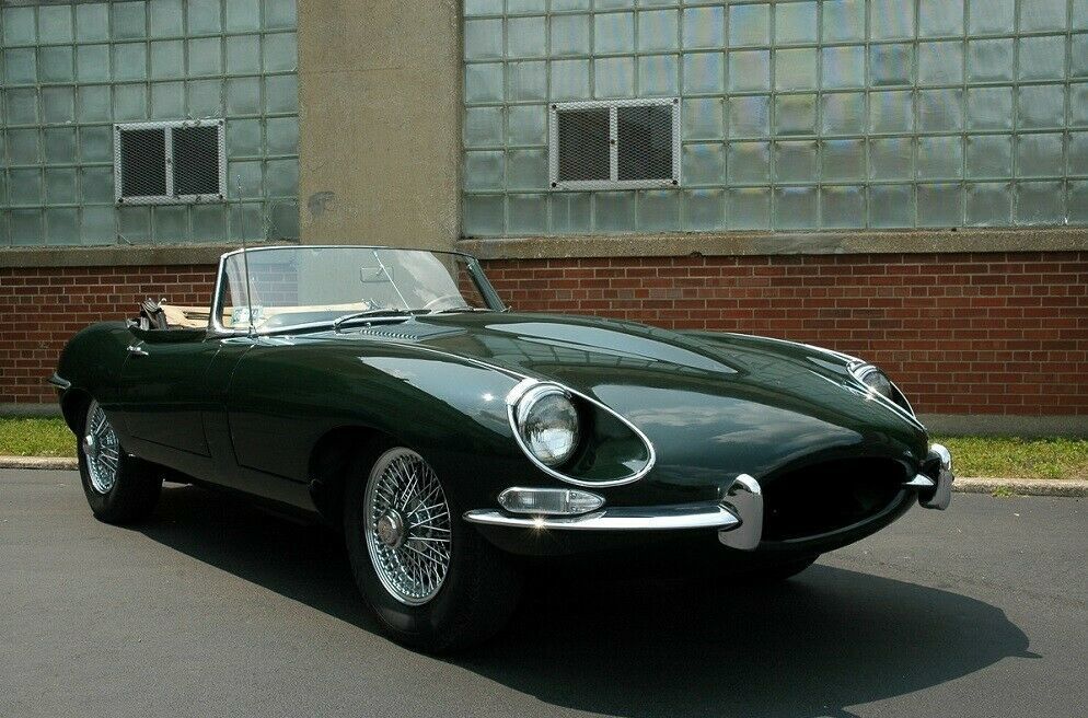 1968 Green Jaguar E-Type Convertible