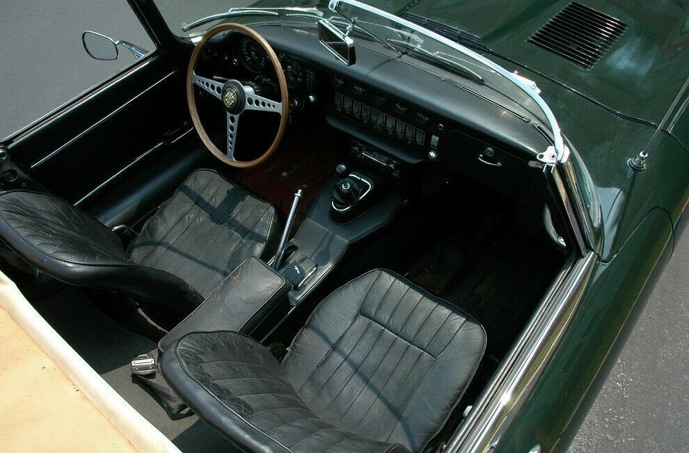 1968 Green Jaguar E-Type Convertible