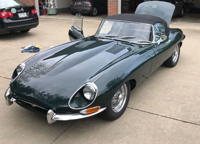 1968 British Racing Green Jaguar E-Type Convertible