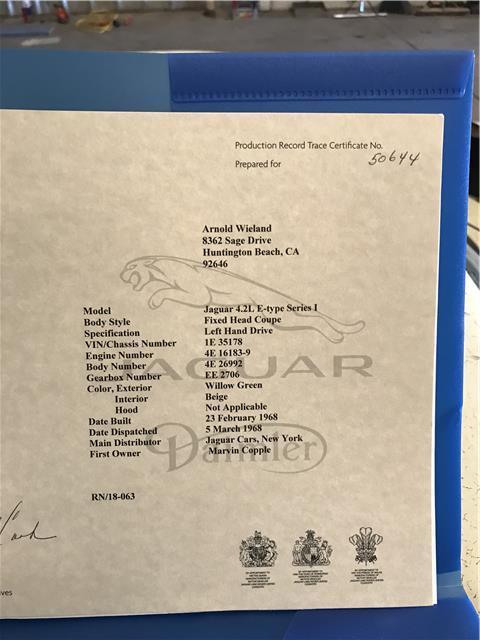 1968 -- Jaguar XK --