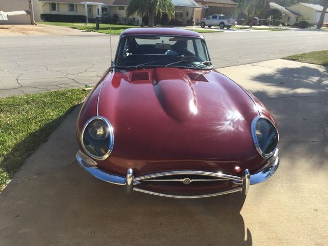 1968 Magenta Jaguar E-Type Coupe