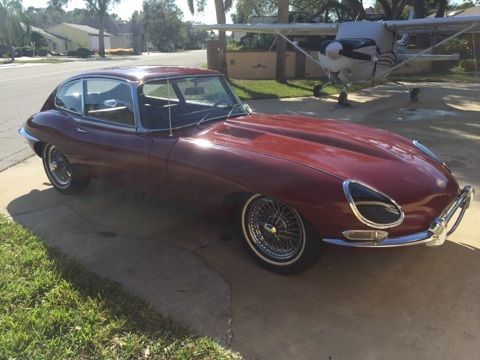 1968 Magenta Jaguar E-Type Coupe