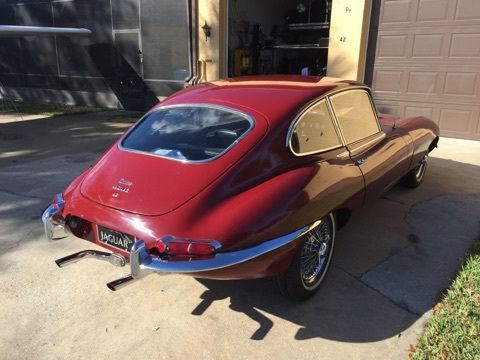 1968 Magenta Jaguar E-Type Coupe