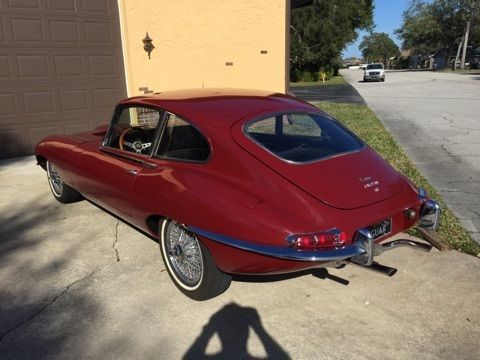 1968 Magenta Jaguar E-Type Coupe