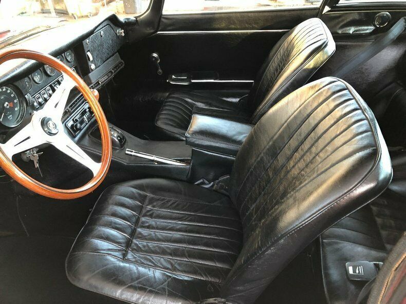 1968 Burgundy Jaguar E-Type Coupe