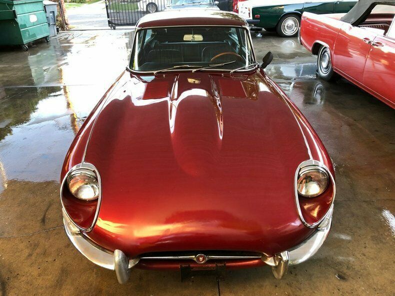 1968 Burgundy Jaguar E-Type Coupe