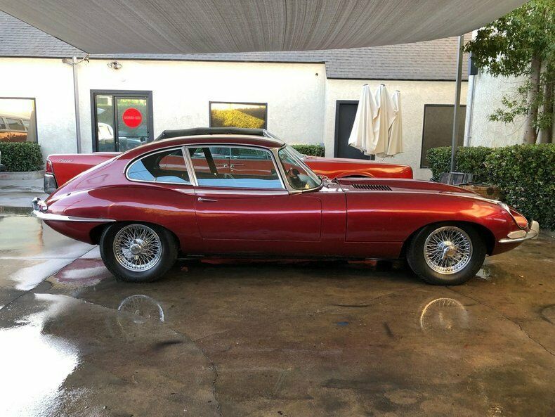 1968 Burgundy Jaguar E-Type Coupe