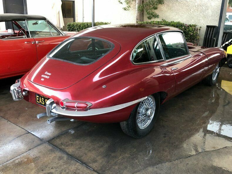 1968 Burgundy Jaguar E-Type Coupe