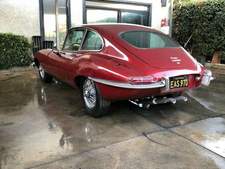 1968 Burgundy Jaguar E-Type Coupe